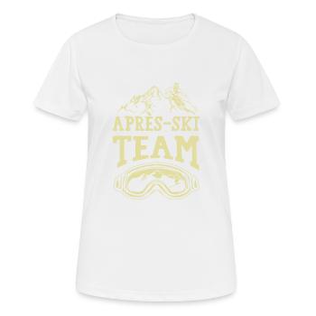Après Ski Team - Women's Breathable T-Shirt - white - Front - AI Model Female 172 dark (172cm)
