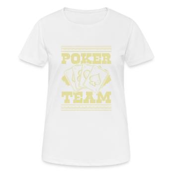 Équipe de poker - T-shirt respirant Femme - blanc - Devant - AI Model Female 172 dark (172cm)
