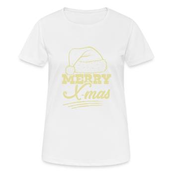 Merry X-Mas - Women's Breathable T-Shirt - white - Front - AI Model Female 172 dark (172cm)