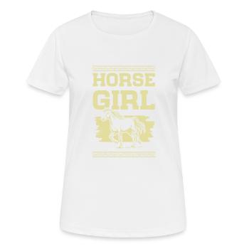 Horse Girl - Women's Breathable T-Shirt - white - Front - AI Model Female 172 dark (172cm)