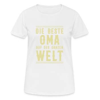Meilleure grand-mère du monde - T-shirt respirant Femme - blanc - Devant - AI Model Female 172 dark (172cm)