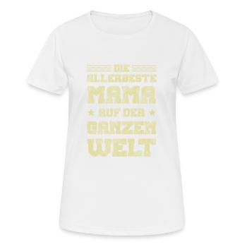 Beste Mama der Welt - Frauen T-Shirt atmungsaktiv - Weiß - Vorne - AI Model Female 172 dark (172cm)