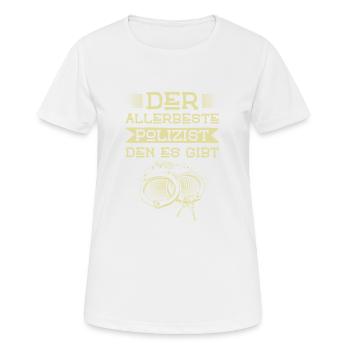 Allerbeste Polizist - Frauen T-Shirt atmungsaktiv - Weiß - Vorne - AI Model Female 172 dark (172cm)