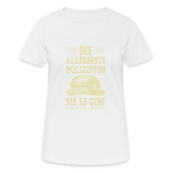 Allerbeste Polizistin - Frauen T-Shirt atmungsaktiv - Weiß - Vorne - AI Model Female 172 dark (172cm)