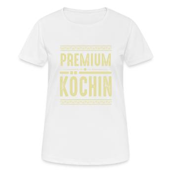 Premium Köchin - Frauen T-Shirt atmungsaktiv - Weiß - Vorne - AI Model Female 172 dark (172cm)