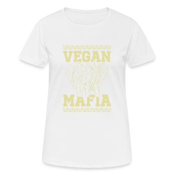 Vegan Mafia - Frauen T-Shirt atmungsaktiv - Weiß - Vorne - AI Model Female 172 dark (172cm)