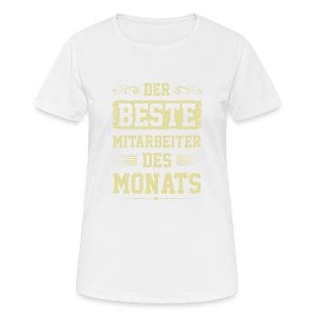 Mitarbeiter des Monats - Frauen T-Shirt atmungsaktiv - Weiß - Vorne - AI Model Female 172 dark (172cm)