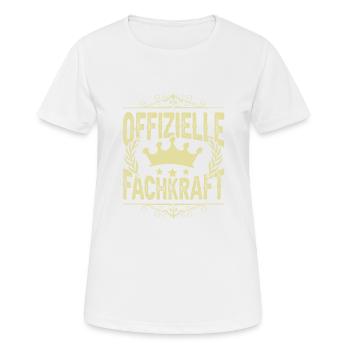 Offizielle Fachkraft - Frauen T-Shirt atmungsaktiv - Weiß - Vorne - AI Model Female 172 dark (172cm)