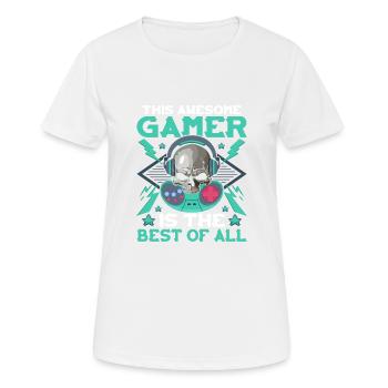 Großartiger Gamer - Frauen T-Shirt atmungsaktiv - Weiß - Vorne - AI Model Female 172 dark (172cm)