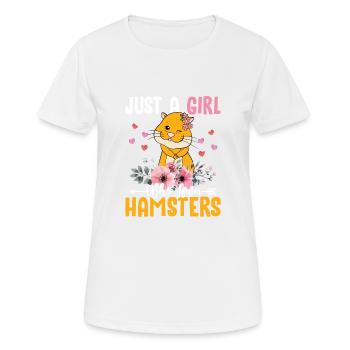 just girls who loves hamster - T-shirt respirant Femme - blanc - Devant - AI Model Female 172 dark (172cm)