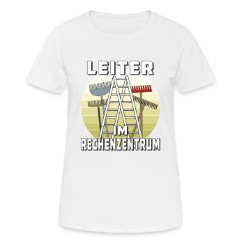 LEITER IM RECHENZENTRUM - Frauen T-Shirt atmungsaktiv - Weiß - Vorne - AI Model Female 172 dark (172cm)