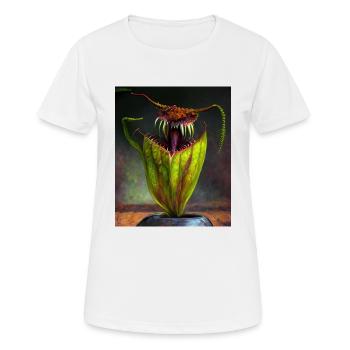 Drôle de pichet graphique Plant Art Cool Nepenthes - T-shirt respirant Femme - blanc - Devant - AI Model Female 172 dark (172cm)