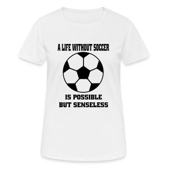 Football Football coach Footballer Footballer - Women's Breathable T-Shirt - white - Front - AI Model Female 172 dark (172cm)