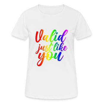 Valid Just Like You 4 - Frauen T-Shirt atmungsaktiv - Weiß - Vorne - AI Model Female 172 dark (172cm)