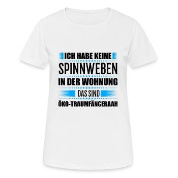 Spinnweben Öko - Frauen T-Shirt atmungsaktiv - Weiß - Vorne - AI Model Female 172 dark (172cm)