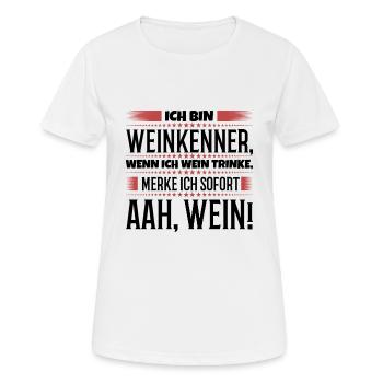 Weinkenner sind die besten - Frauen T-Shirt atmungsaktiv - Weiß - Vorne - AI Model Female 172 dark (172cm)