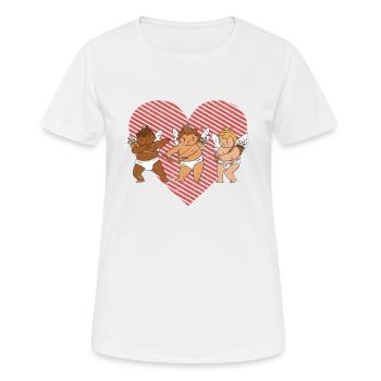 Dancing Cupids Dance Challenge Valentinstag Paare - Frauen T-Shirt atmungsaktiv - Weiß - Vorne - AI Model Female 172 dark (172cm)