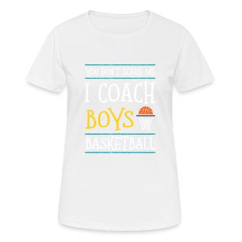 basketball trainer jungs - Frauen T-Shirt atmungsaktiv - Weiß - Vorne - AI Model Female 172 dark (172cm)