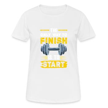 Fitness Workout - Women's Breathable T-Shirt - white - Front - AI Model Female 172 dark (172cm)