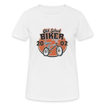 Old School Biker 2002. 21e anniversaire - T-shirt respirant Femme - blanc - Devant - AI Model Female 172 dark (172cm)