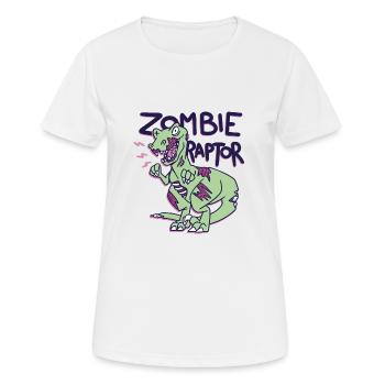 Zombie raptor gruselig Zombie raptor gruselig Insp - Frauen T-Shirt atmungsaktiv - Weiß - Vorne - AI Model Female 172 dark (172cm)