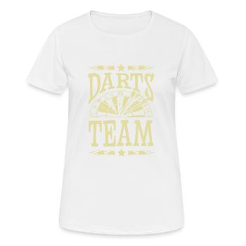 darts team - Frauen T-Shirt atmungsaktiv - Weiß - Vorne - AI Model Female 172 dark (172cm)