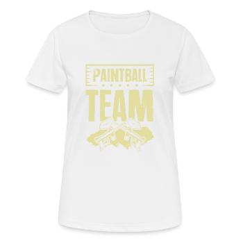 Paintball Team - Frauen T-Shirt atmungsaktiv - Weiß - Vorne - AI Model Female 172 dark (172cm)