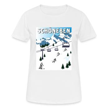 SCHI FAHREN SCHÖNEBEN - Frauen T-Shirt atmungsaktiv - Weiß - Vorne - AI Model Female 172 dark (172cm)