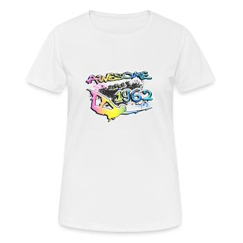 Génial depuis 1962. Wakeboard Lifestyle Vintage - T-shirt respirant Femme - blanc - Devant - AI Model Female 172 dark (172cm)