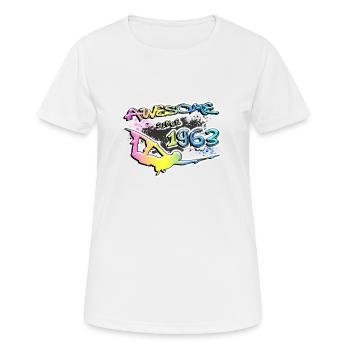 Génial depuis 1963. Wakeboard Lifestyle Vintage - T-shirt respirant Femme - blanc - Devant - AI Model Female 172 dark (172cm)