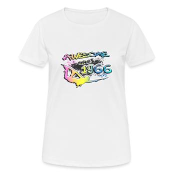 Génial depuis 1966. Wakeboard Lifestyle Vintage - T-shirt respirant Femme - blanc - Devant - AI Model Female 172 dark (172cm)