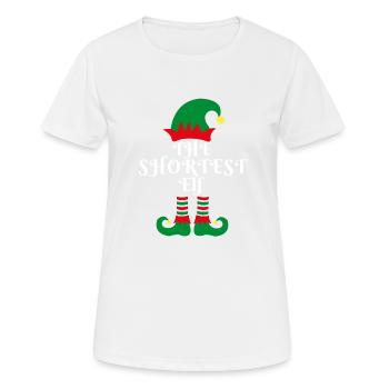 The SHORTEST ELF Santa's Little Helper Christmas - Women's Breathable T-Shirt - white - Front - AI Model Female 172 dark (172cm)