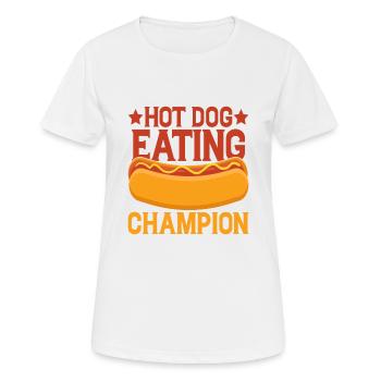 Champion mangeur de hot-dogs 12 - T-shirt respirant Femme - blanc - Devant - AI Model Female 172 dark (172cm)