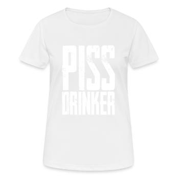 Piss Drinker 31 - Frauen T-Shirt atmungsaktiv - Weiß - Vorne - AI Model Female 172 dark (172cm)