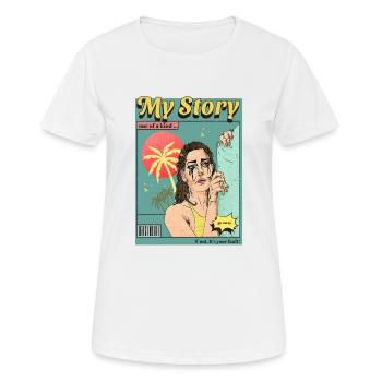 Comic Book - Women's Breathable T-Shirt - white - Front - AI Model Female 172 dark (172cm)