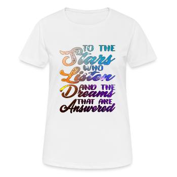 The Stars Who Listen The Dreams That Are Answered4 - Women's Breathable T-Shirt - white - Front - AI Model Female 172 dark (172cm)