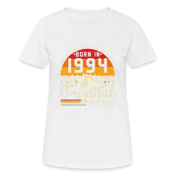 Né en 1994 Original Vintage - T-shirt respirant Femme - blanc - Devant - AI Model Female 172 dark (172cm)