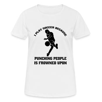 Football coach Football Footballer Footballer - Women's Breathable T-Shirt - white - Front - AI Model Female 172 dark (172cm)