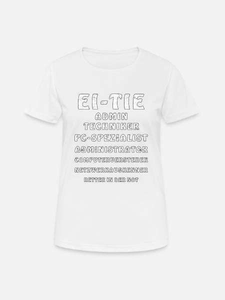 EI-TIE GRUNGE - Frauen T-Shirt atmungsaktiv - Weiß