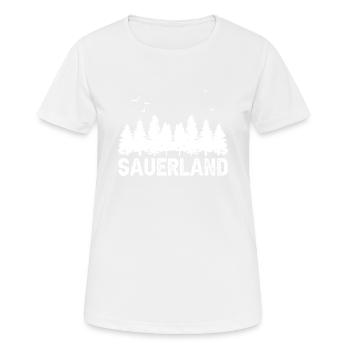 Sauerland - Frauen T-Shirt atmungsaktiv - Weiß - Vorne - AI Model Female 172 dark (172cm)