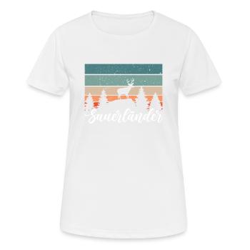 Sauerländer - Frauen T-Shirt atmungsaktiv - Weiß - Vorne - AI Model Female 172 dark (172cm)
