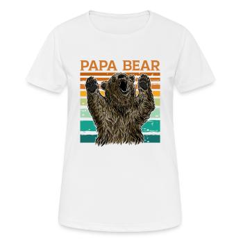 Papa Bear - Frauen T-Shirt atmungsaktiv - Weiß - Vorne - AI Model Female 172 dark (172cm)