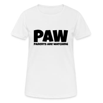 Parents are watching - Frauen T-Shirt atmungsaktiv - Weiß - Vorne - AI Model Female 172 dark (172cm)
