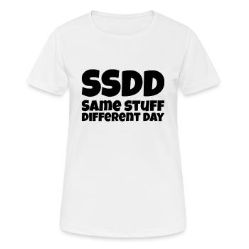 Same Stuff different day - Frauen T-Shirt atmungsaktiv - Weiß - Vorne - AI Model Female 172 dark (172cm)