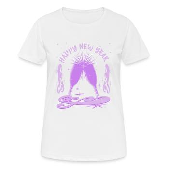Happy New Year - Frauen T-Shirt atmungsaktiv - Weiß - Vorne - AI Model Female 172 dark (172cm)