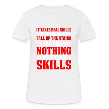 It Takes Real Skills To Choke On Air 9 - Women's Breathable T-Shirt - white - Front - AI Model Female 172 dark (172cm)