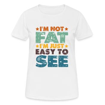 Je ne suis pas gros, je suis juste facile à voir 5 - T-shirt respirant Femme - blanc - Devant - AI Model Female 172 dark (172cm)