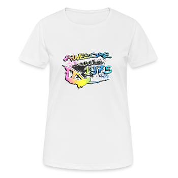 Génial depuis 1975. Wakeboard Lifestyle Vintage - T-shirt respirant Femme - blanc - Devant - AI Model Female 172 dark (172cm)
