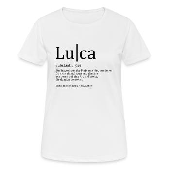 Erzgebirge Luca - Frauen T-Shirt atmungsaktiv - Weiß - Vorne - AI Model Female 172 dark (172cm)
