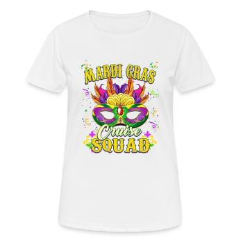 Mardi Gras Kreuzfahrt Sqaud - Frauen T-Shirt atmungsaktiv - Weiß - Vorne - AI Model Female 172 dark (172cm)